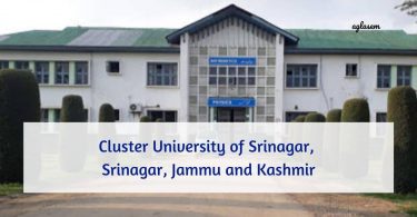 Cluster University Srinagar Admission 2021