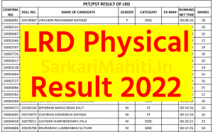 LRD Physical Result 2022
