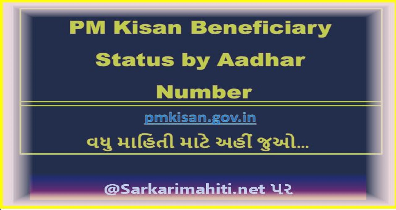 PM Kisan Beneficiary Status by Aadhar Number