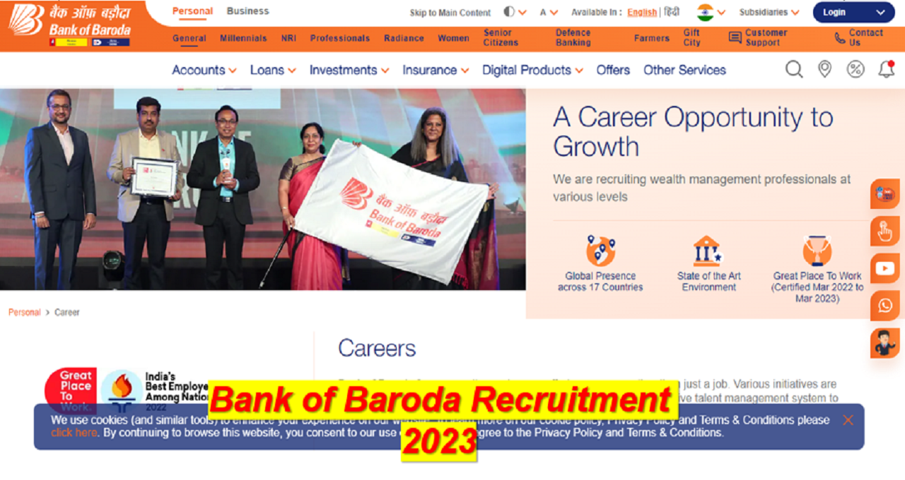 Bank Of Baroda Recruitment 2023| Apply Online | Notification ...